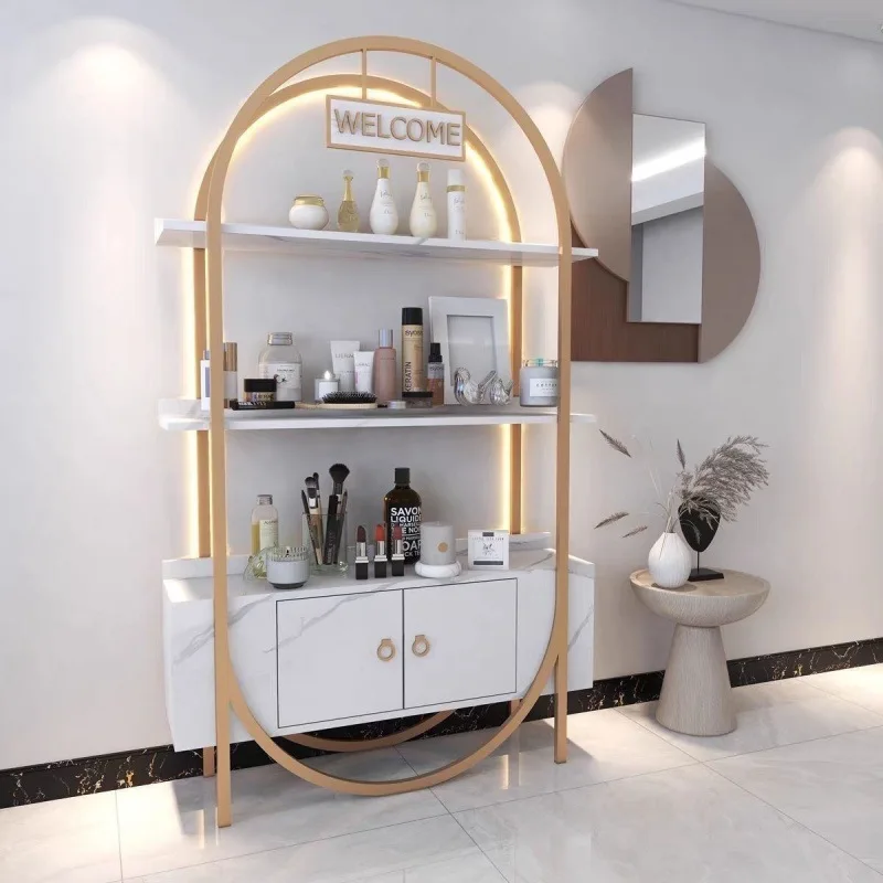 90 Cosmetics Display Beauty Salon Display Shelf Case Barbershop Shelves Skin Care Nail Salon Display Shelves