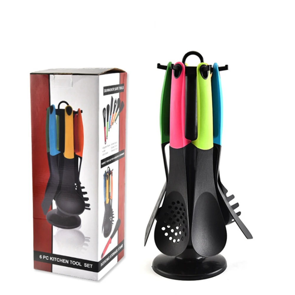 Набор нейлоновых оранжевых кухонных инструментов, 6 шт.