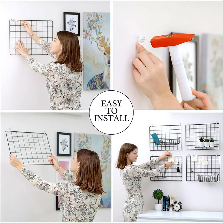 Wire Wall Grid Panel, Photo Wall Display, Hanging Picture Wall