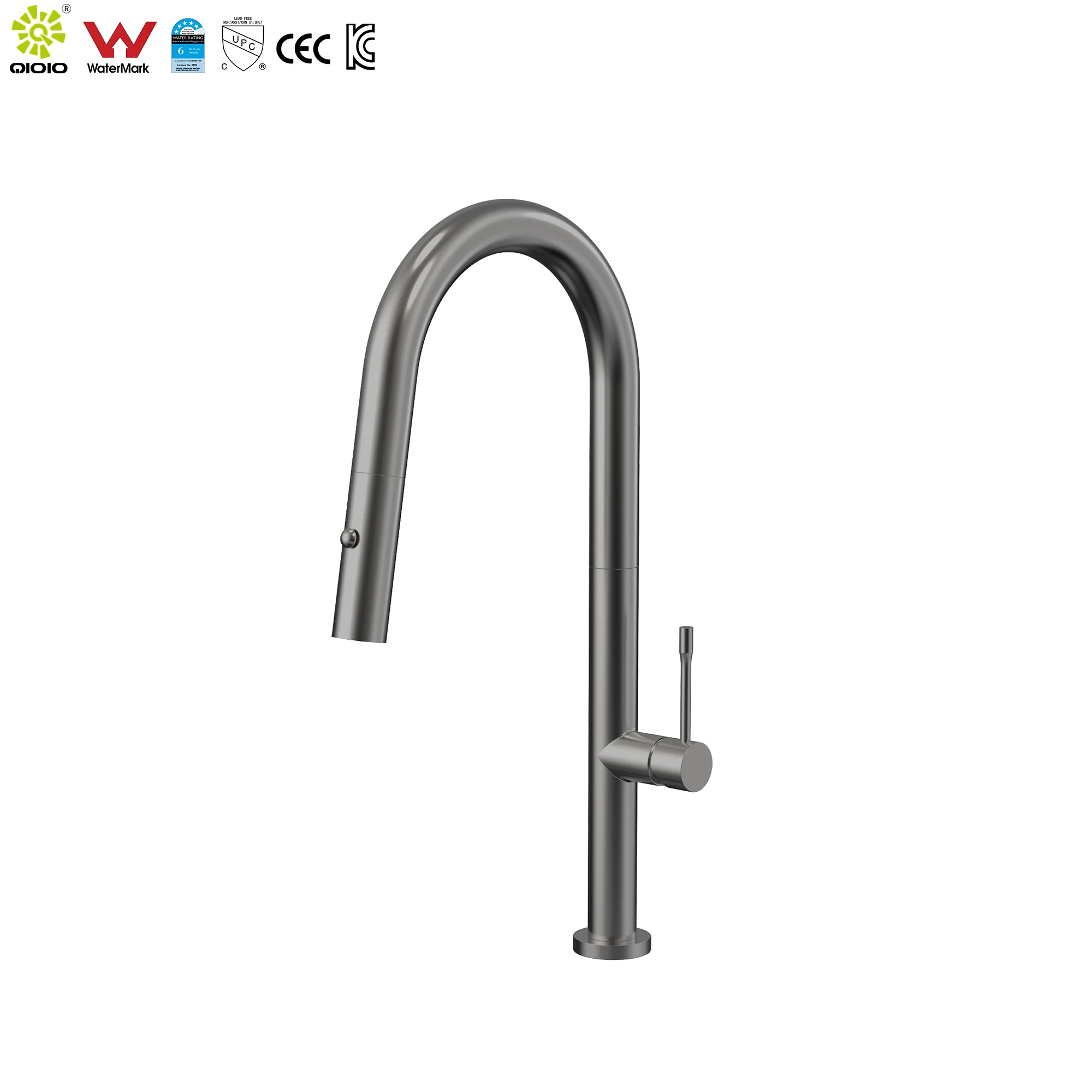 pull out kitchen faucet 304 ss watermark tap kitchen mixer inox goose neck  taps  gun metal sink  mixers