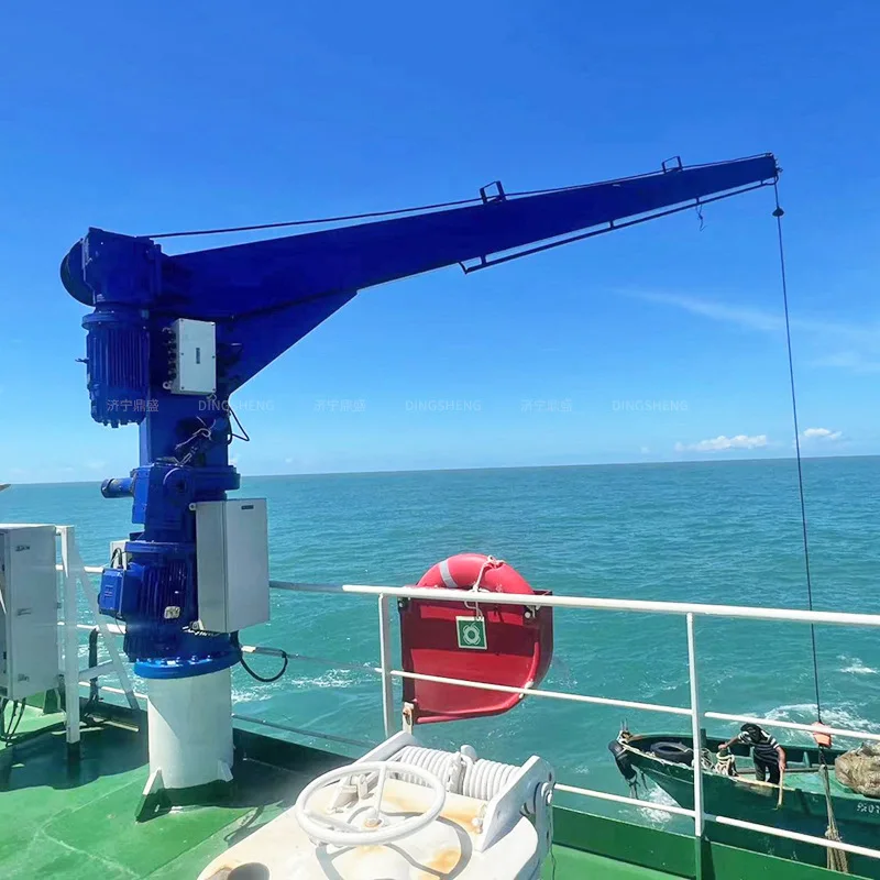 Wire Rope Lift Ship Hydraulic Marine Deck Telescopic Yacht Deck Marine Ship Lifting Knuckle Boom marine crane