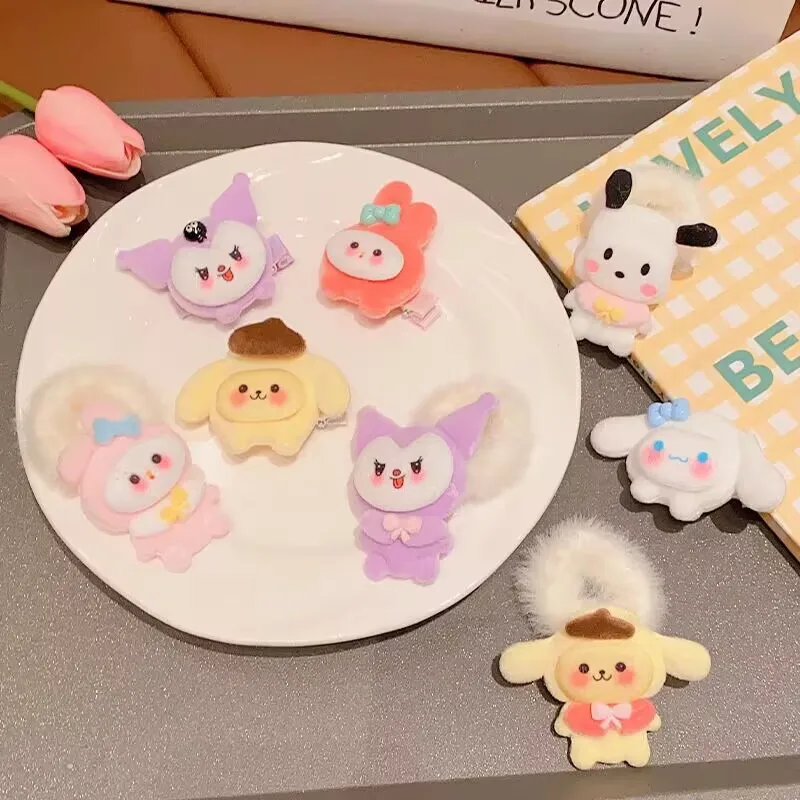 Wholesale Kids Sweet Cute High Elastic Rubber Bands Elastic Hair Accessories Plush Cartoon Hair Bands For Girls