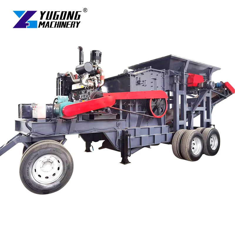 PE 150*250 Stone Mobile Jaw Crusher Machine Mobile Crusher Stone Crusher Machine