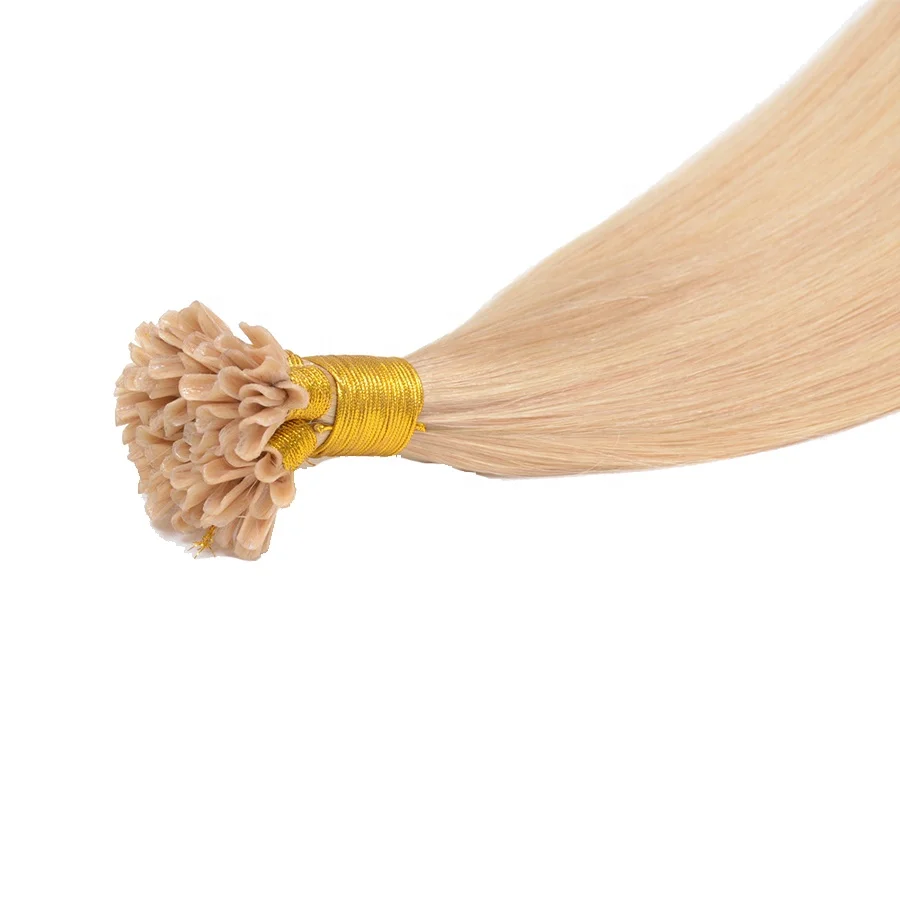 Remy Hair keratin capsule U Tip Machine Made Remy Pre-Bonded Hair Extension U Tip Hair Extension