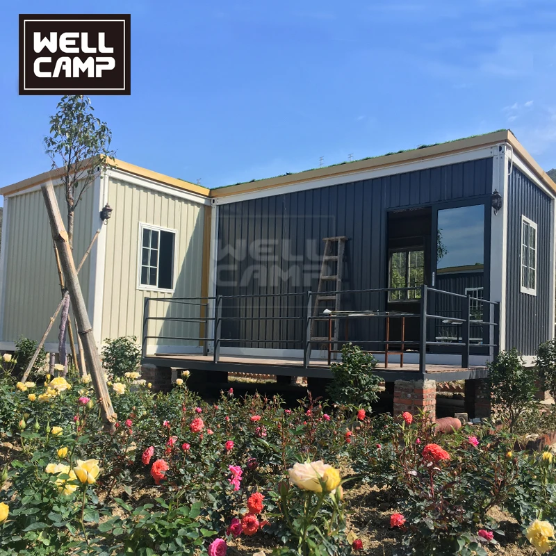 Prefab Container Villa L Type Container Apartment Shipping Container House Galvanized Steel Frame Modern Sandwich Panel Wellcamp
