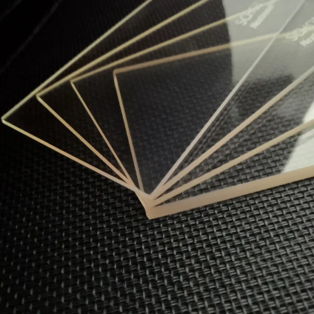 SCHOTT ROBAX Light tea transparent microcrystalline glass wave welding fireplace panel glass firewatch hole temperature resistant glass