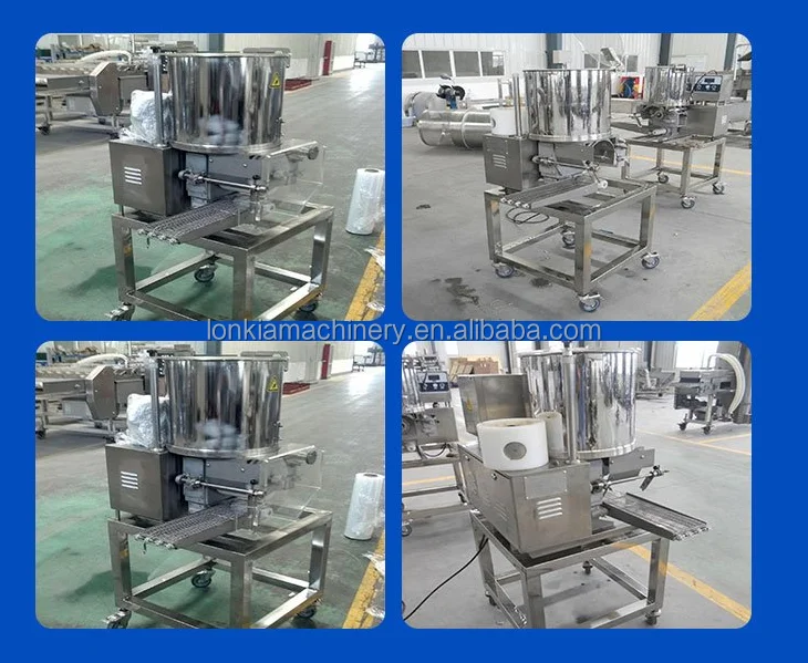 LONKIA, куриный бургерный котёнок, линия катышков, формовочное покрытие, заготовка, жаровня, охлаждение и упаковка