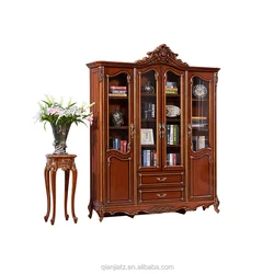Antique Bookshelves Exquisite Carved Wooden Bookshelf