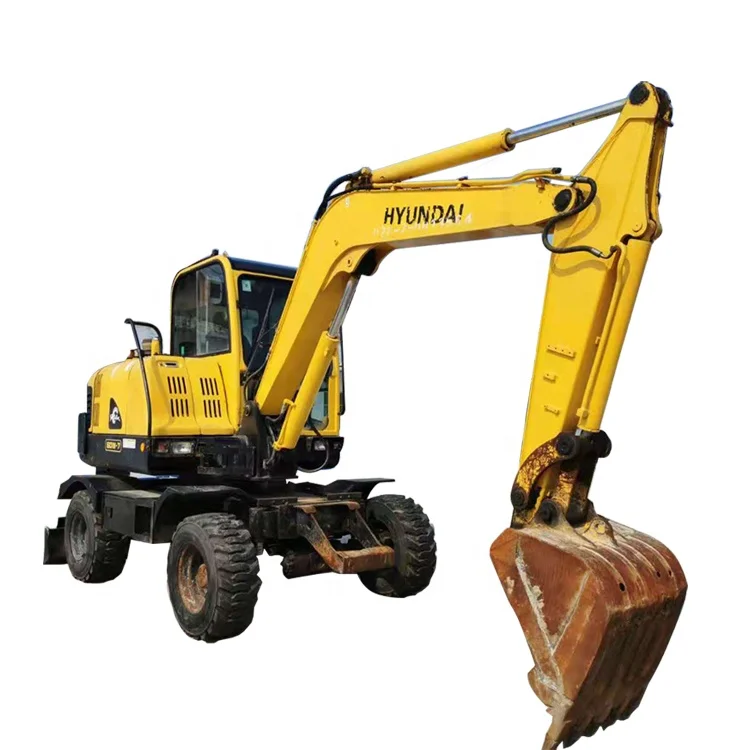 Used Original Korean Hyundai R60w-7 second hand  Wheel Excavator with cheap price