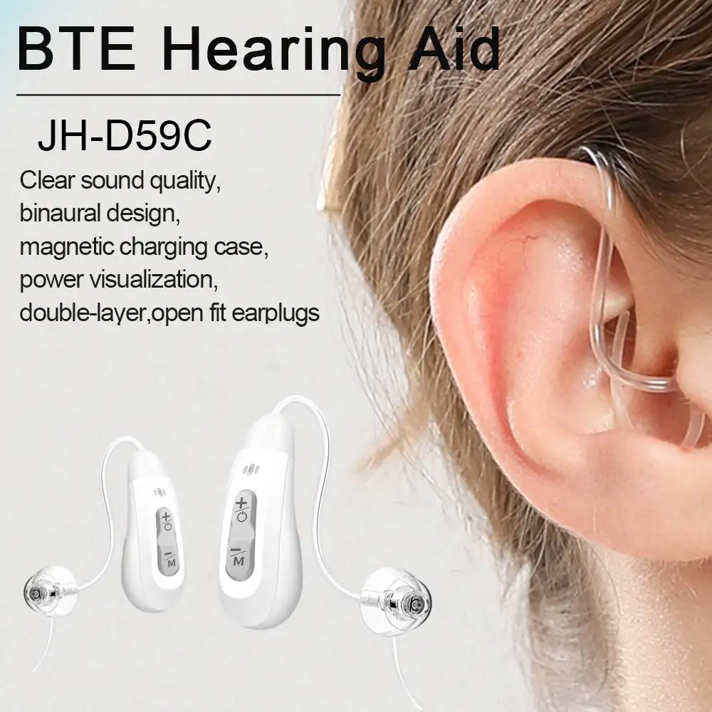 JINGHAO D59 Inexpensive Digital BTE Ric Rechargeable Hearing Aids From China Wholesale