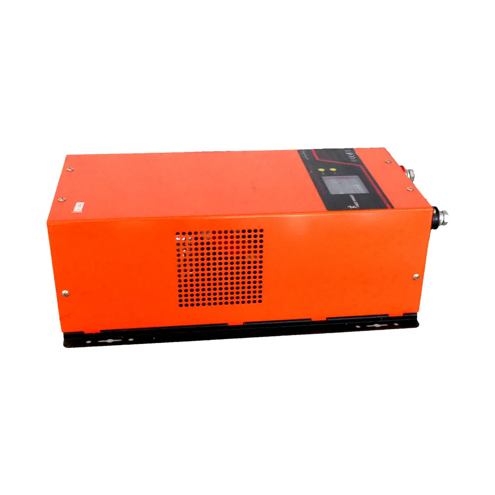 CE ROHS LCD Display dc to ac 24v 48v 230v 6000w low frequency pure sine wave hybrid solar inverter with lithium battery charger