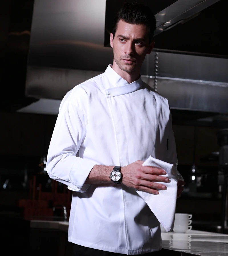 CHECKEDOUT 2022 Fashion chef clothes with long sleeve classic fashion chef uniform and chef jacket for restaurant and hotel