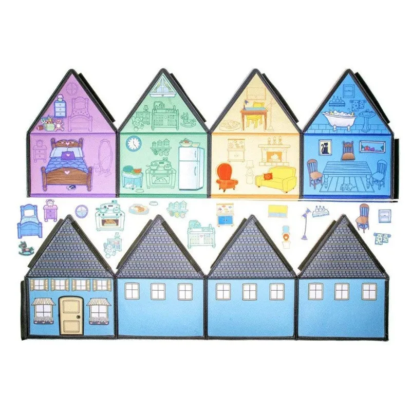 2022 Felt doll house parent-child interactive 3D early education set DIY early education toys for Maternity and baby shop