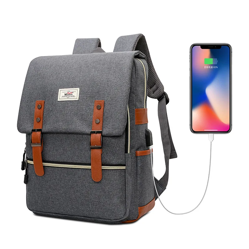 SB142 leisure travel backpack student laptop bags backpack mens school book bags manufacturer custom with usb charging