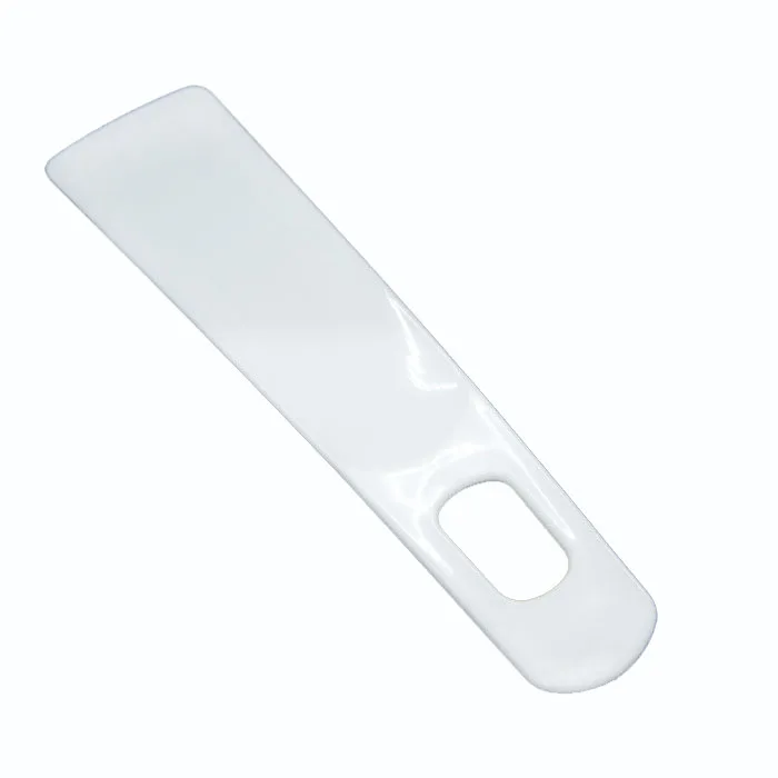 
Hotel plastic custom logo travel short white shoe horn shoehorn 