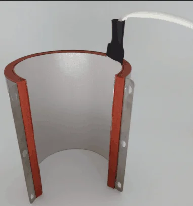 120V 430W Diameter 82.6*140*10mm Mug press silicone rubber heater Heating Element