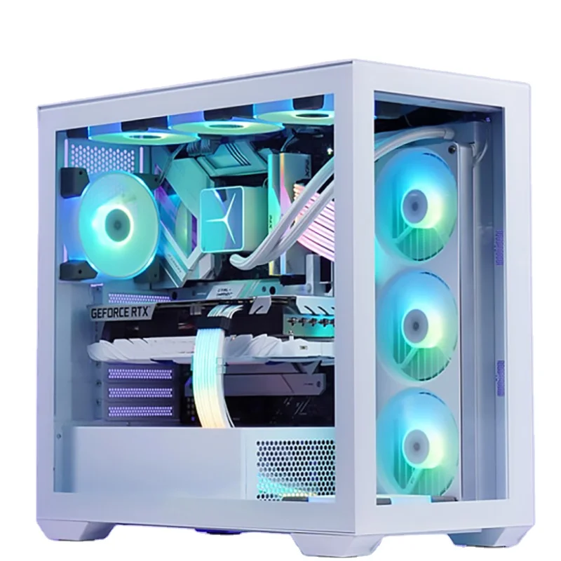 OEM Полный башни RGB эффект блок питания ATX корпус игровой компьютер PC чехол с защитным закаленным