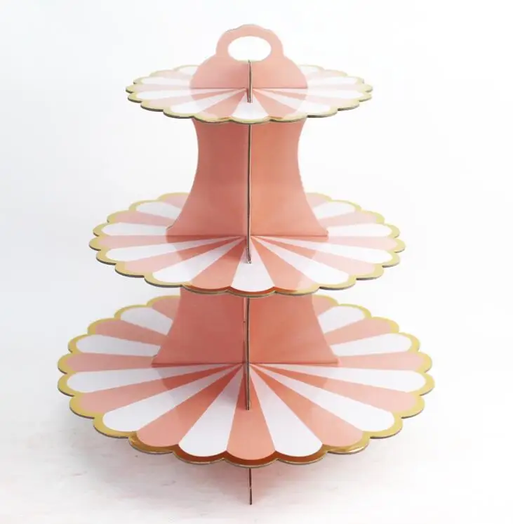 Paper Cake Stand Custom Party Decoration Children Adults Birthday Party Activities Anniversary Celebration Flower cake Stand