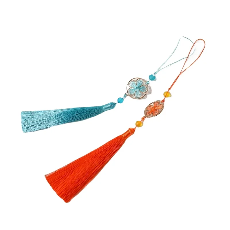 Wholesale Chinese Polyester Tassels Traditional Crafts Hand Fan Bag Backpack Decoration Charms Pendant Tassel