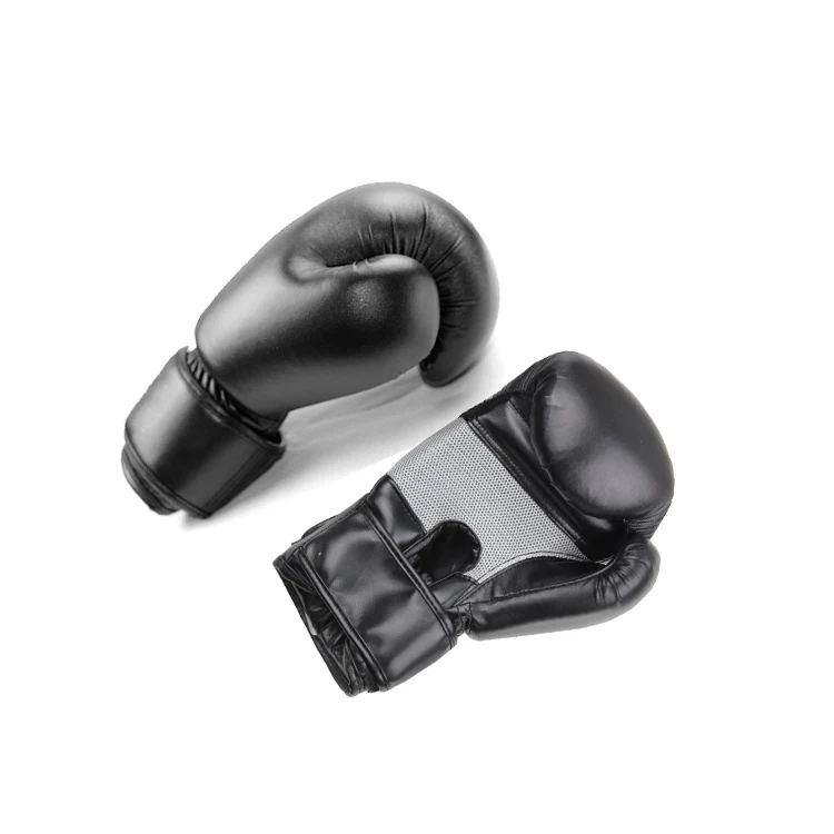Черные боксерские перчатки из пу под заказ, недорогие перчатки для профессионального обучения, Боксерские перчатки для взрослых и детей