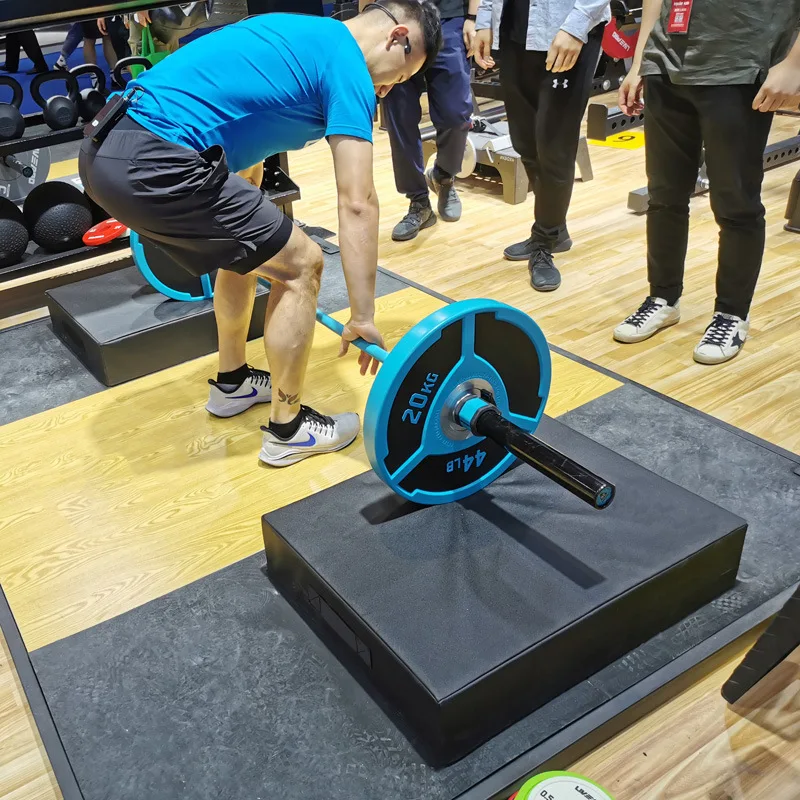 Тяжелая атлетика тренажерный зал оборудование изготовленным на заказ логосом фунт колодки штангой Подушка авария коврик
