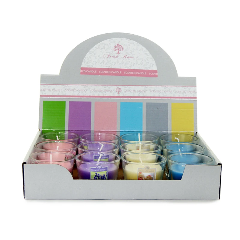 Exhibit Products Glass Jars Candles Gift Luxury White Soy Bean Candle