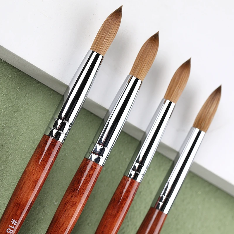 Factory Wholesale Custom Box Package Private Label High Quality Manicure Kit 100% Kolinsky French Acrylic Nail Brush Set For Art