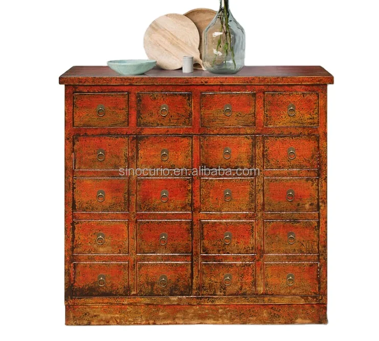 Chinese antique wholesale hand painted furniture recycle wood rustic style furniture