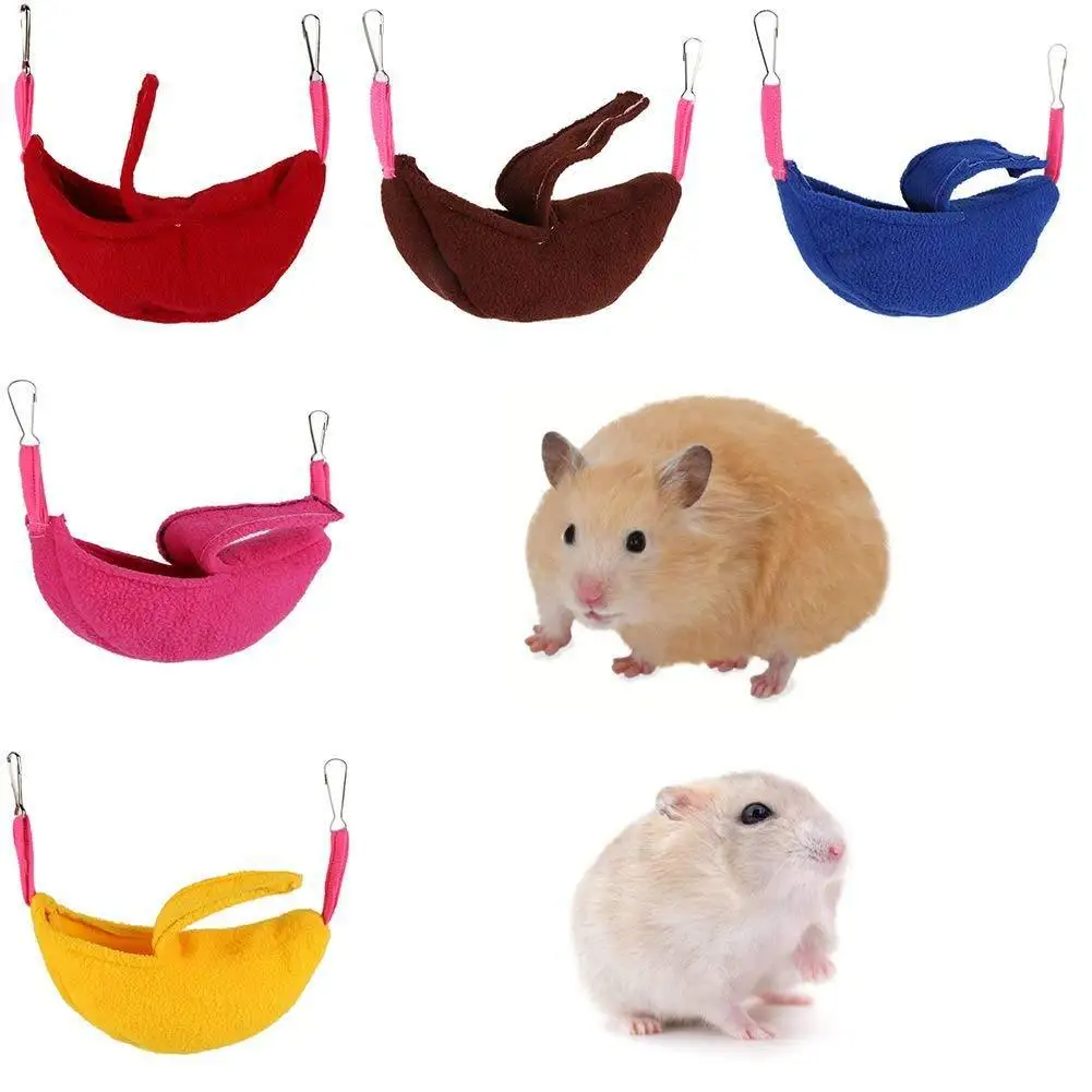 Hamster Winter Warmth Swing Hammock - Small Pet Banana Hammock, Hamster Banana Nest, Moon-shaped Boat for Warmth.