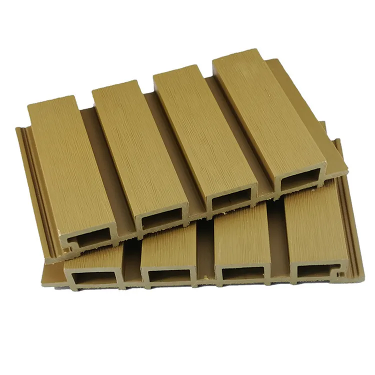 Factory Indoor Decor Wood Plastic Composite Pvc Coating Cladding Fluted Wall Board Wpc Interior Wall Panel