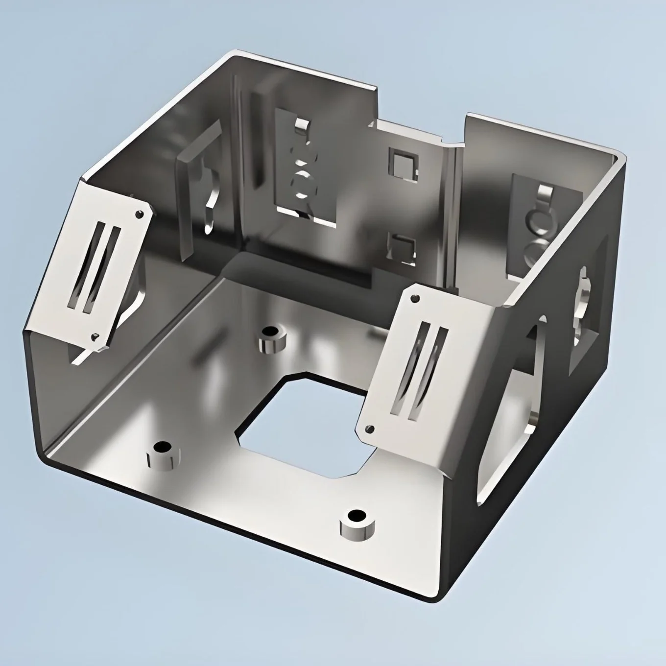 Computer shell stainless steel SUS301 chassis sheet metal bending processing fast proofing with drawings and samples