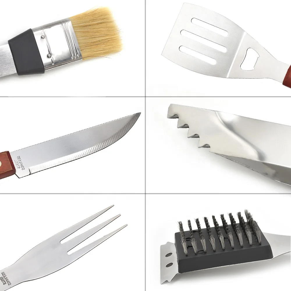 New model Gift 14PCS BBQ Set Stainless Steel Grill Accessories for gas griller