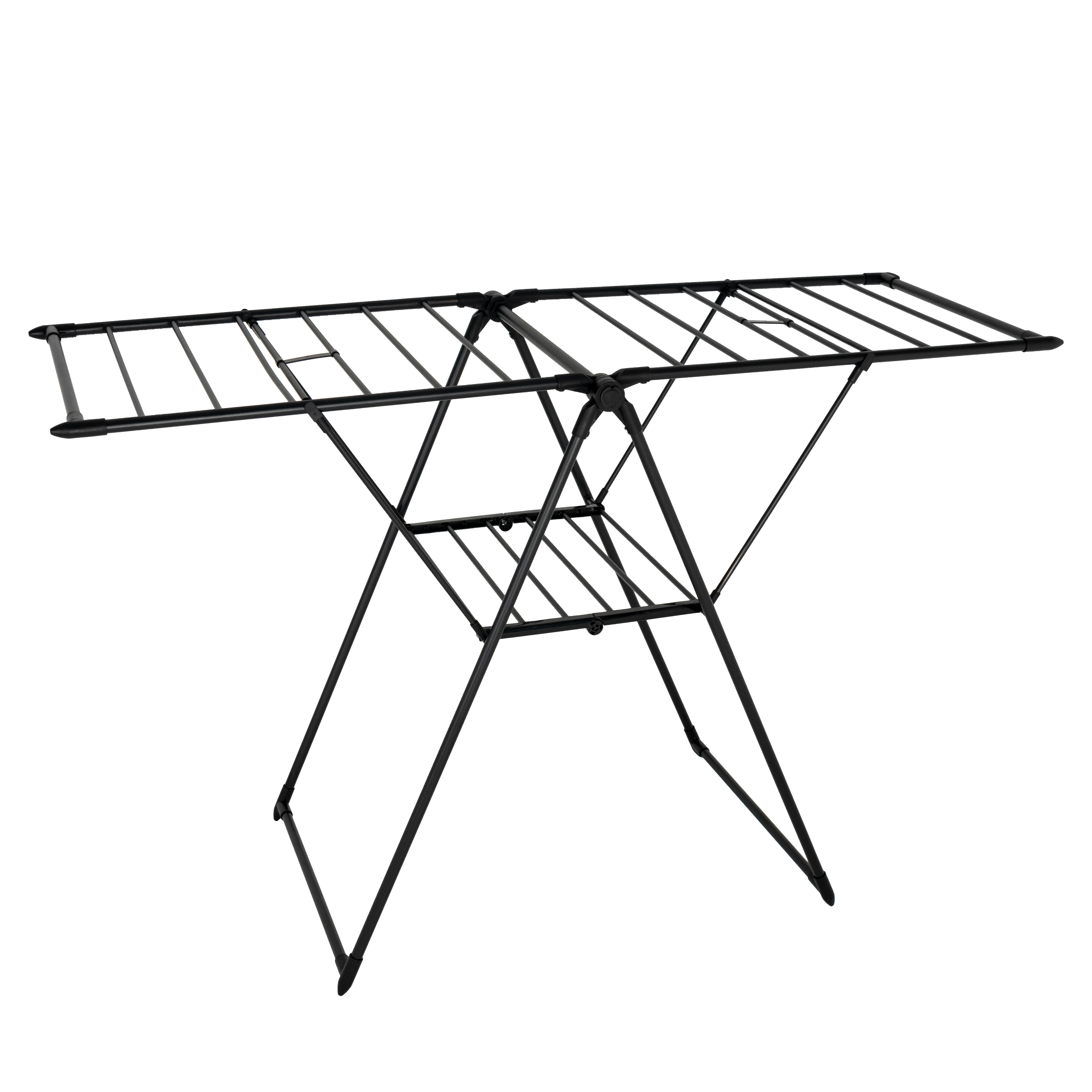 Clothes Drying Rack Gullwing Laundry Wire Rack Collapsible Space-Saving with Sock Clips for Clothes Towels Wing
