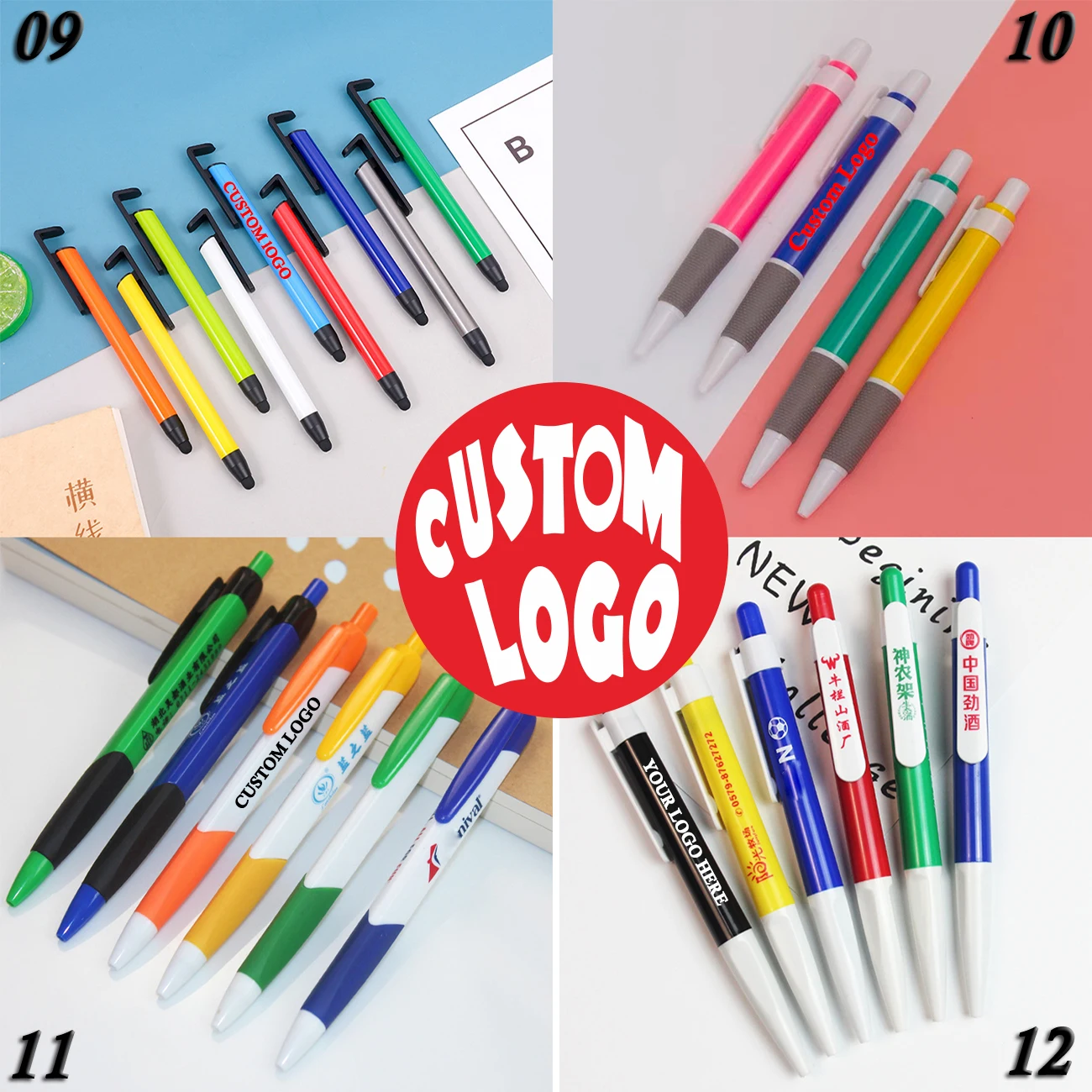 Custom Metal Custom Ballpoint Pen Custom Branded Ballpoint Pen With Blue Ink Weave Classic Promotional Business Metal Ball Pen