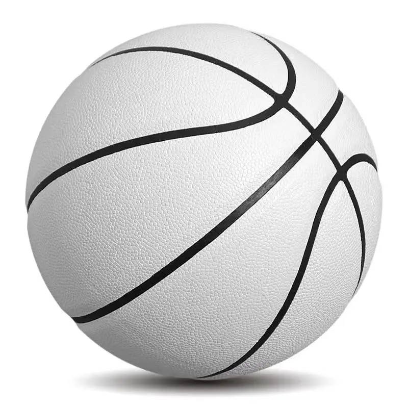 No Logo white color Composite Basketball Custom logo indoor outdoor PU leather basketball ball