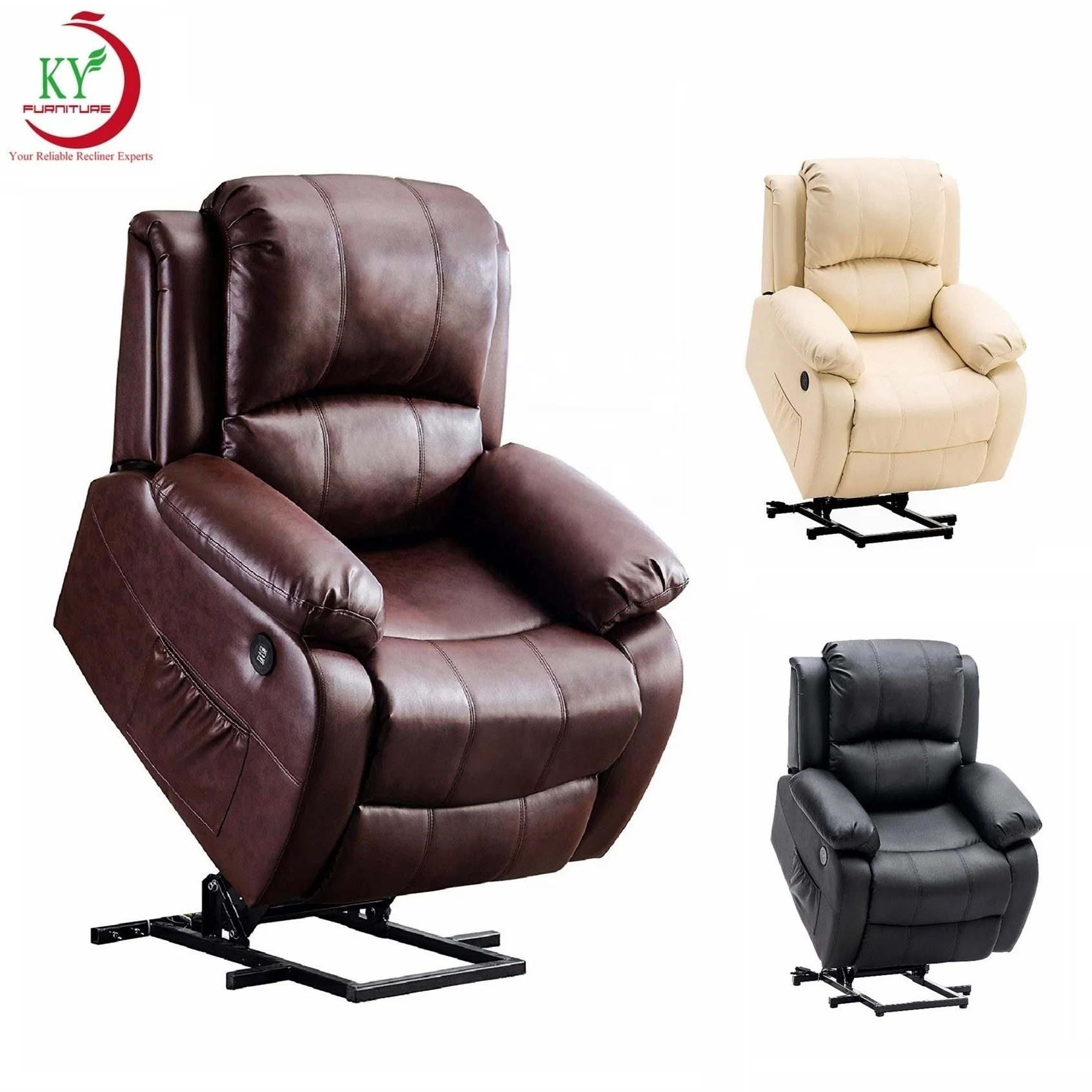 Geeksofa Platform Top Selling Adjustable Electric Power Lift Recliner Sofa Chair With Massage And Heat USB Charge For Elderly