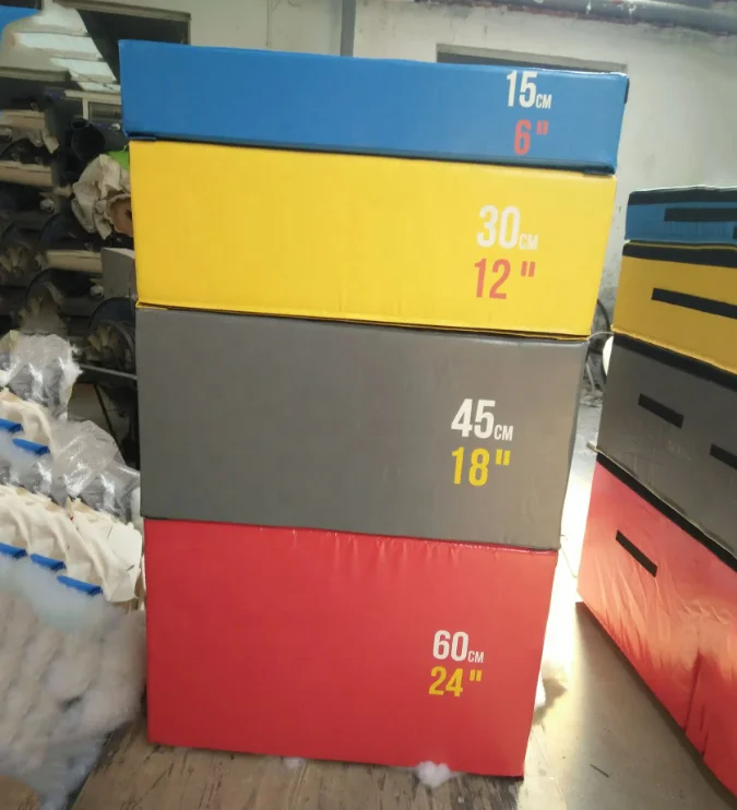 Fitness Plyometric Plyo Box PVC EPE 4 in 1 Soft Jump Box