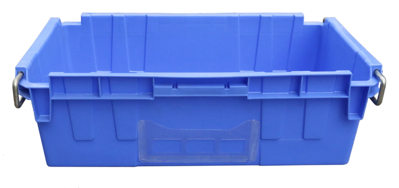 720*430*240mm Plastic crate Heavy Duty with 2 Side Steel Handle for Moving House