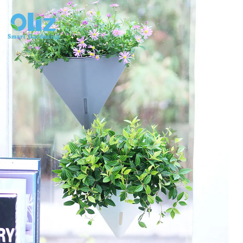 Hanging triangle planter decorations for home pots for plants indoor self watering plant pot