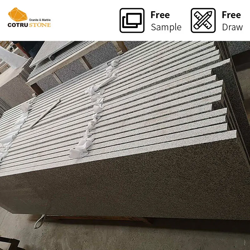Whole Sale Cheap Natural Grey Granite JL White Granite Tile 60X60 Factory Prices Flamed Polished For Floor Kitchen Countertop
