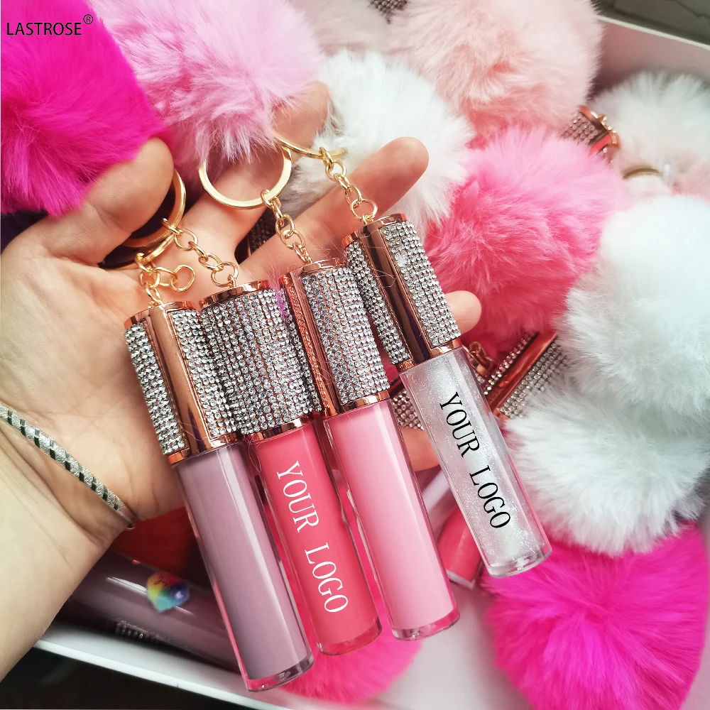print your Logo Waterproof matte Lipgloss  Colors Shimmer High Quality Vegan Glossy pink tube   Lip Gloss