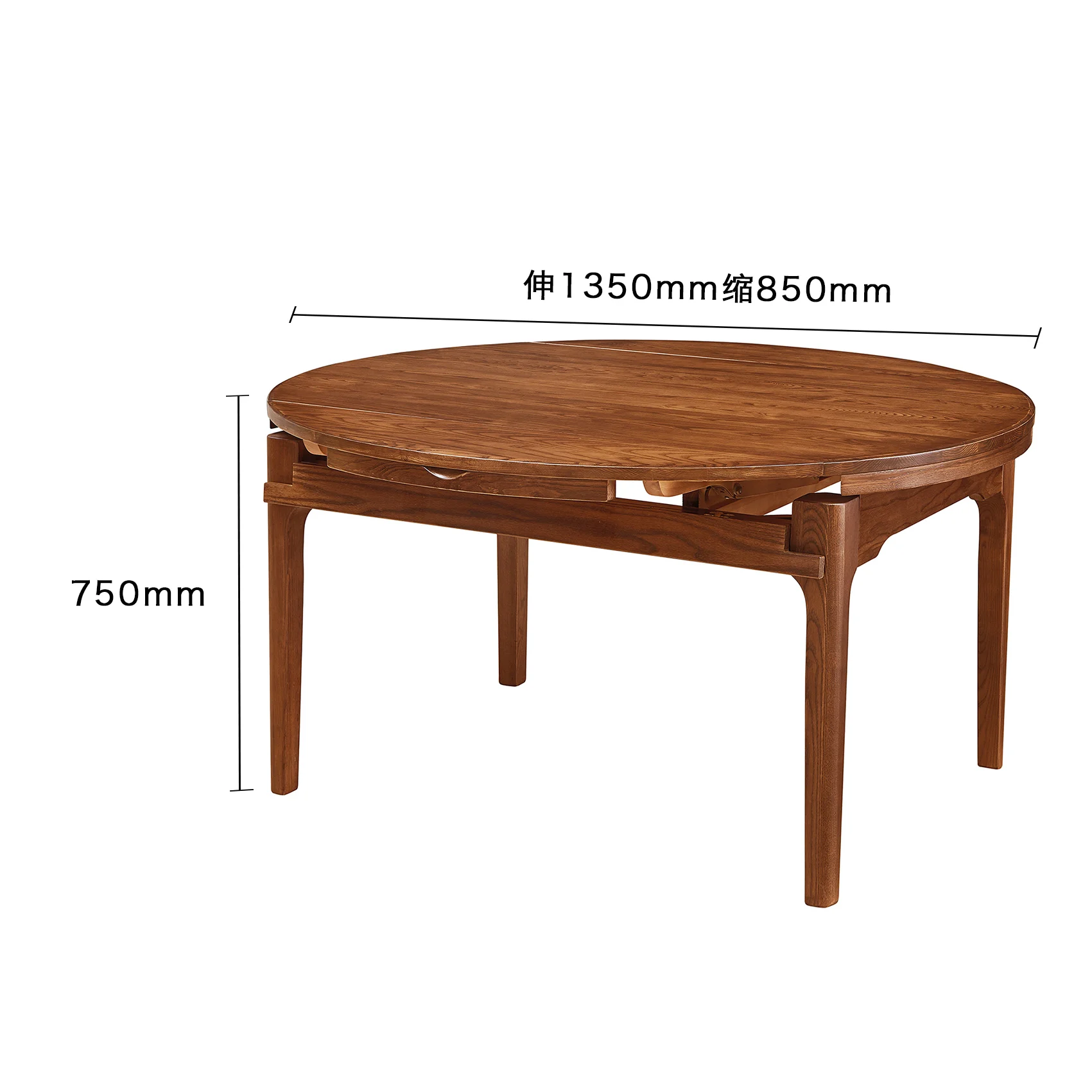 Wholesale eco friendly home furniture italian large foldable dining table extendable solid wood circle table