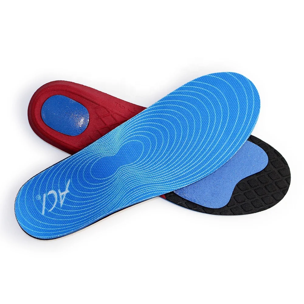 Light Weight Shock Absorption PU Arch Orthotic Foot Care Sport Shoes Insoles