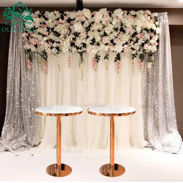 High tempered glass top gold stainless steel modern cocktail table for sale