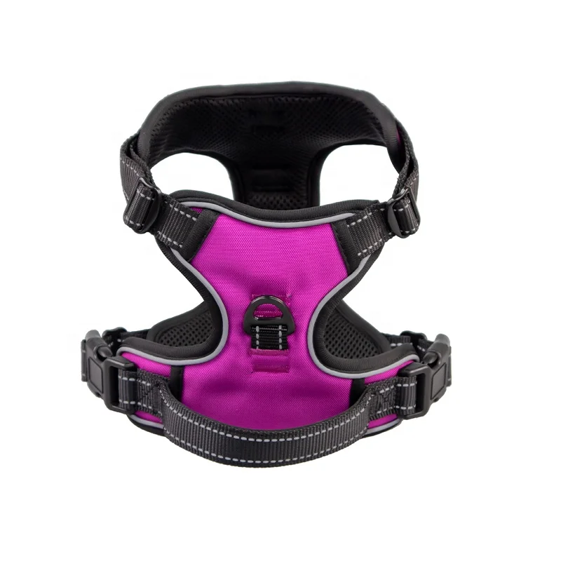 Светоотражающий жилет для домашних животных, Мягкая сетчатая подкладка без вытягивания, шлейка для собак с ручкой