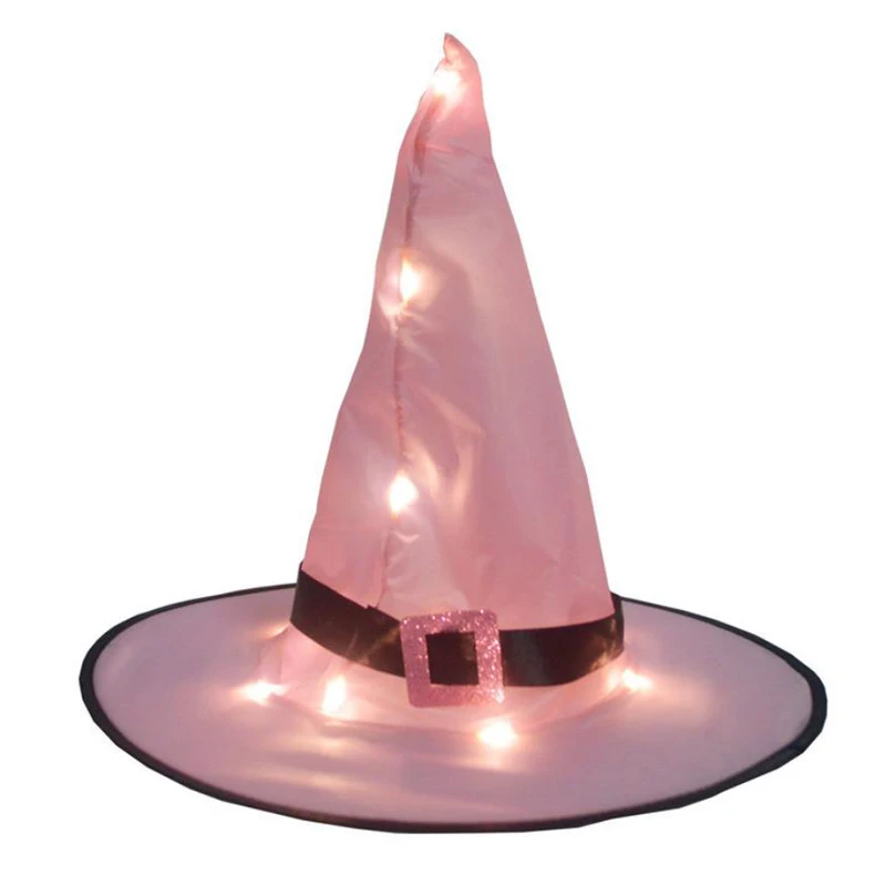 Personalized  Halloween Outdoor Decoration Hanging Lighted Glowing Witch Hat Decorations