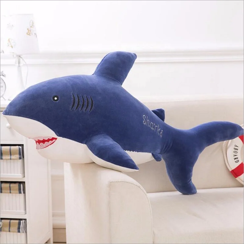 China Manufacturer Soft Baby Stuffed Animal Kids Plushy Great White Shark Toy