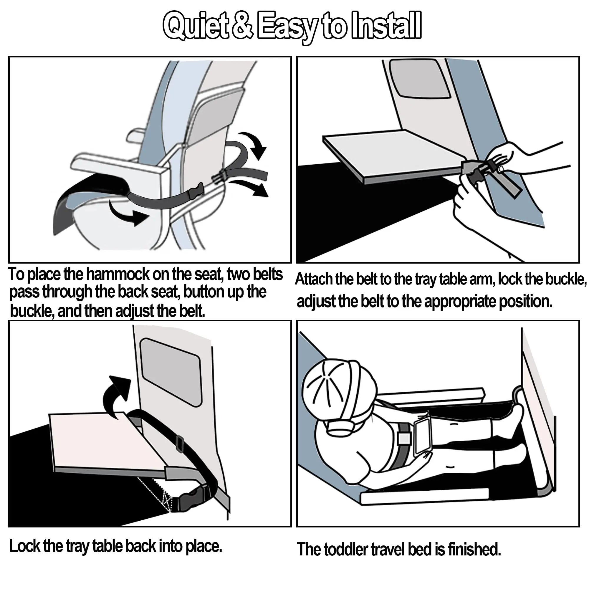 Travel Foot Rest for Airplane Flights Airplane Footrest Seat Extender for Kids Travel Bed Airplane Seat Extender for Kids