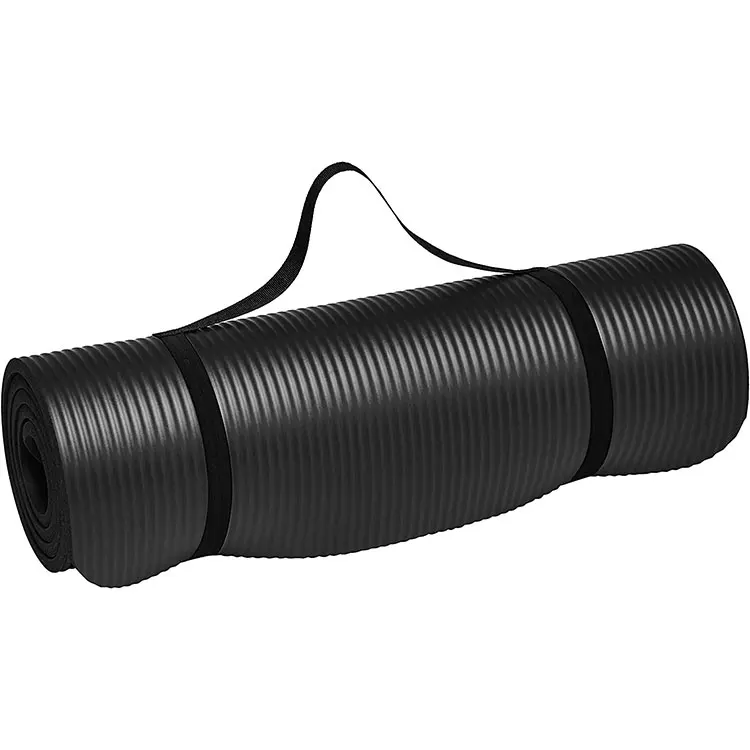 Custom Logo Eco Friendly 8mm 10mm 15mm NBR Yoga Mat Pilates Travel Fitness Non Slip Yoga Mat