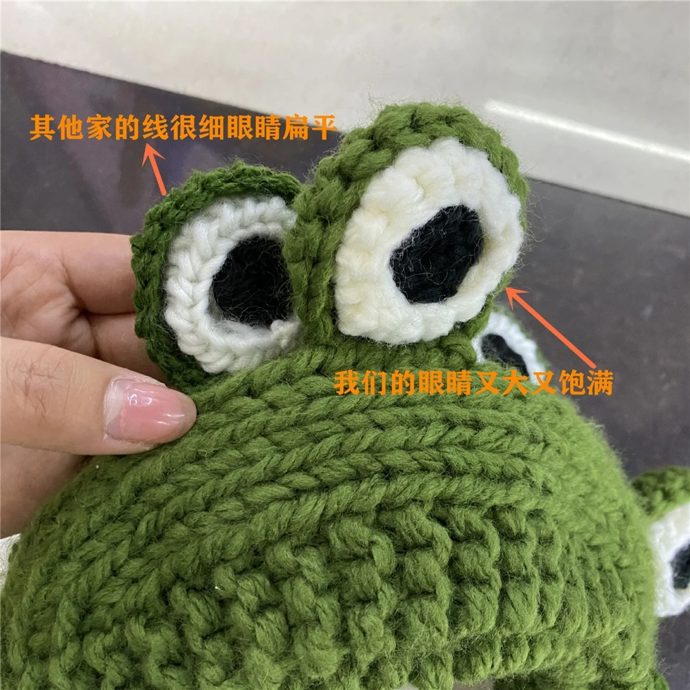 Women cute Girl cosplay Crochet Knitted Winter Headband Hat Beanie Cute Cartoon Frog Big Eyes Earflap Cap Photo Props